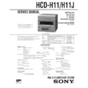 Sony CHC-P11, CHC-P11J, HCD-H11, HCD-H11J Service Manual