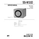 Sony CHC-P33D, SS-W33D Service Manual