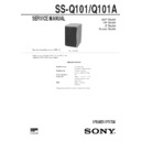 Sony CMT-101, SS-Q101, SS-Q101A Service Manual