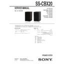 Sony CMT-BX20, CMT-BX20I, CMT-BX50BTI, CMT-BX70DBI, SS-CBX20 Service Manual