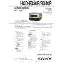 Sony CMT-BX30R, CMT-BX40R, HCD-BX30R, HCD-BX40R Service Manual