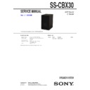 Sony CMT-BX30R, CMT-BX40R, SS-CBX30 Service Manual