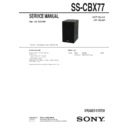 Sony CMT-BX77DBI, SS-CBX77 Service Manual