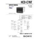 Sony CMT-C7NT, HCD-C7NT Service Manual
