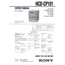 Sony CMT-CP101, CMT-CP101K, HCD-CP101 Service Manual