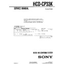 Sony CMT-CP33MDK, HCD-CP33K Service Manual