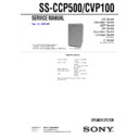 Sony CMT-CP500K, CMT-CP500MD, SS-CCP500, SS-CVP100 Service Manual