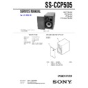 Sony CMT-CP505MD, SS-CCP505 Service Manual