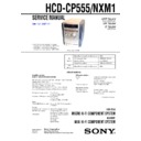 Sony CMT-CP555, HCD-CP555, HCD-NXM1, MHC-NXM1 Service Manual