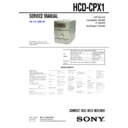 Sony CMT-CPX1, HCD-CPX1 (serv.man2) Service Manual