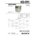 Sony CMT-CPX1, HCD-CPX1 Service Manual