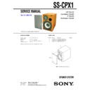 Sony CMT-CPX1, SS-CPX1 (serv.man2) Service Manual