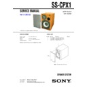 Sony CMT-CPX1, SS-CPX1 Service Manual