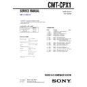 Sony CMT-CPX1 Service Manual