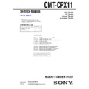 Sony CMT-CPX11 Service Manual