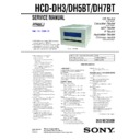 Sony CMT-DH3, CMT-DH5BT, CMT-DH7BT, HCD-DH3, HCD-DH5BT, HCD-DH7BT Service Manual