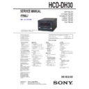 Sony CMT-DH30, HCD-DH30 Service Manual