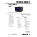 Sony CMT-DH888BT, HCD-DH888BT Service Manual
