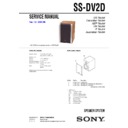 Sony CMT-DV2D, SS-DV2D Service Manual