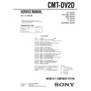 Sony CMT-DV2D Service Manual