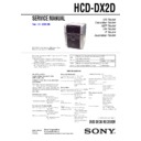 Sony CMT-DX2D, HCD-DX2D Service Manual