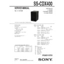 Sony CMT-DX400, CMT-DX400A, SS-CDX400 Service Manual
