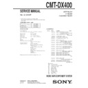 Sony CMT-DX400 Service Manual