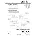 Sony CMT-ED1 Service Manual