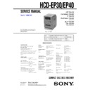 Sony CMT-EP30, CMT-EP40, HCD-EP30, HCD-EP40 Service Manual