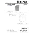 Sony CMT-EP305, SS-CEP305 Service Manual