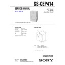 Sony CMT-EP414, SS-CEP414 Service Manual