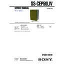 Sony CMT-EP50LIV, SS-CEP50LIV Service Manual