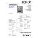 Sony CMT-EX1, HCD-EX1 Service Manual