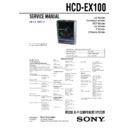 Sony CMT-EX100, HCD-EX100 Service Manual