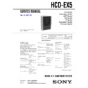 Sony CMT-EX5, HCD-EX5 Service Manual