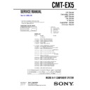 Sony CMT-EX5 Service Manual