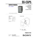 Sony CMT-GP5, SS-CGP5 Service Manual