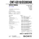 Sony CMT-GS10, CMT-GS30DAB Service Manual