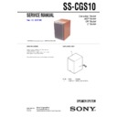Sony CMT-GS10, SS-CGS10 Service Manual