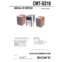 Sony CMT-GS10 Service Manual