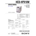 cmt-hpx10w, hcd-hpx10w service manual