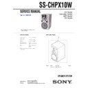 Sony CMT-HPX10W, SS-CHPX10W Service Manual
