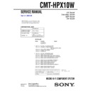 Sony CMT-HPX10W Service Manual