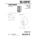 Sony CMT-HPX7, SS-CHPX7 Service Manual