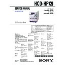 Sony CMT-HPX9, HCD-HPX9 Service Manual