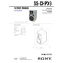 Sony CMT-HPX9, SS-CHPX9 Service Manual