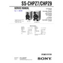 Sony CMT-HPZ7, CMT-HPZ9, SS-CHPZ7, SS-CHPZ9 Service Manual