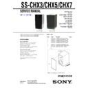 Sony CMT-HX3, CMT-HX3R, CMT-HX5BT, CMT-HX7BT, CMT-HX9DAB, SS-CHX3, SS-CHX5, SS-CHX7 Service Manual