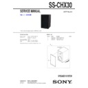 Sony CMT-HX30, CMT-HX30R, SS-CHX30 Service Manual