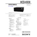 Sony CMT-HX30, HCD-HX30 Service Manual